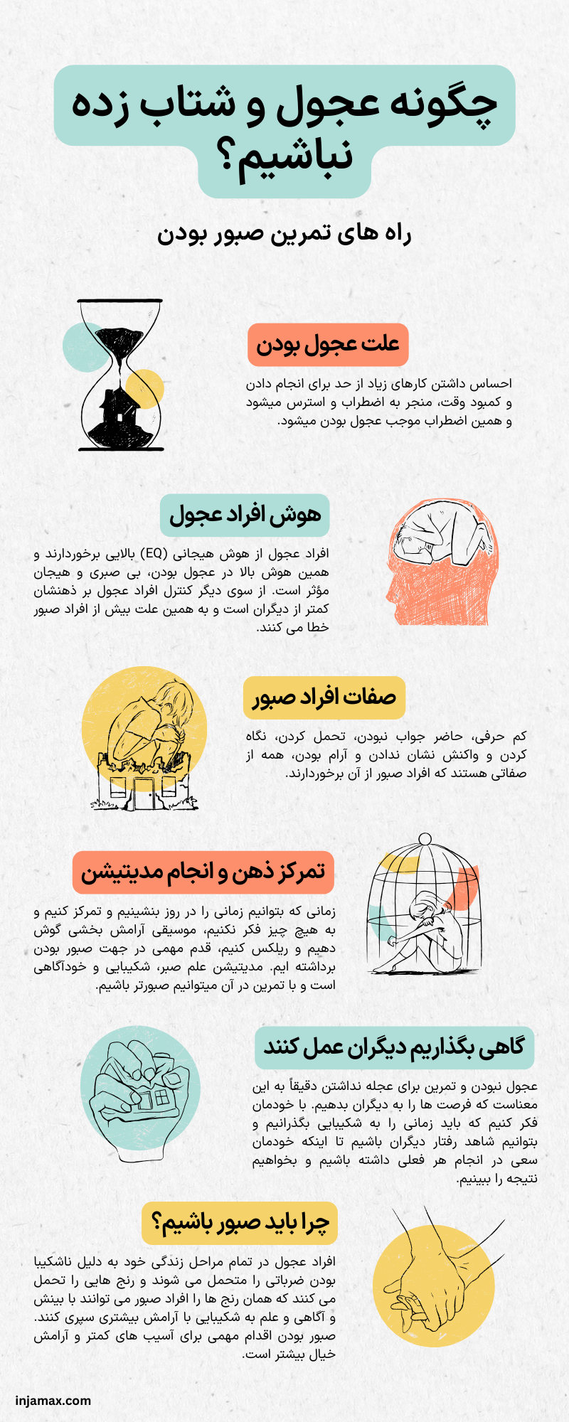 اینفوگرافیک چگونه عجول نباشیم؟