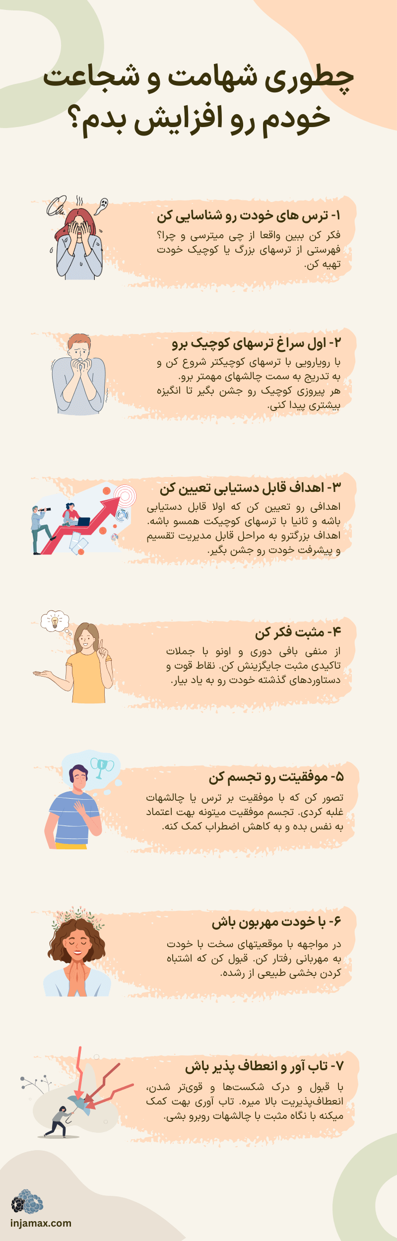 اینفوگرافیک چطوری شهامت و شجاعت داشته باشم